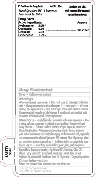 C10402broad Spectrum Spf 15 Sunscreen Fruit Snack Lip Balm (C10402 Broad Spectrum Spf 15 Sunscreen Fruit Snack Lip Balm)